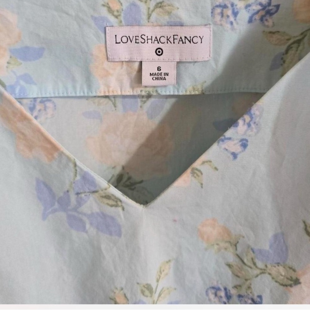 Love shack fancy puff sleeve floral maxi  dress - Picture 3 of 8